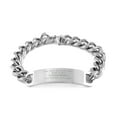 Cuban Chain Stainless Steel Bracelet for Tool Maker with Engraved