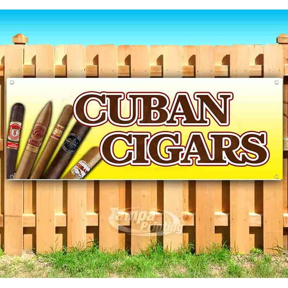 Cuban Cigars 13 oz Vinyl Banner With Metal Grommets
