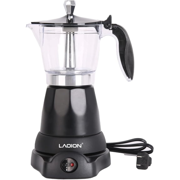 Cuban Coffee Maker, 6 or 3cup Electric Espresso Coffee Maker | Portable Cafeteras Electricas Modernas, Electric Moka Pot with Detachable Base & Overheat Protection, Coffee Gift