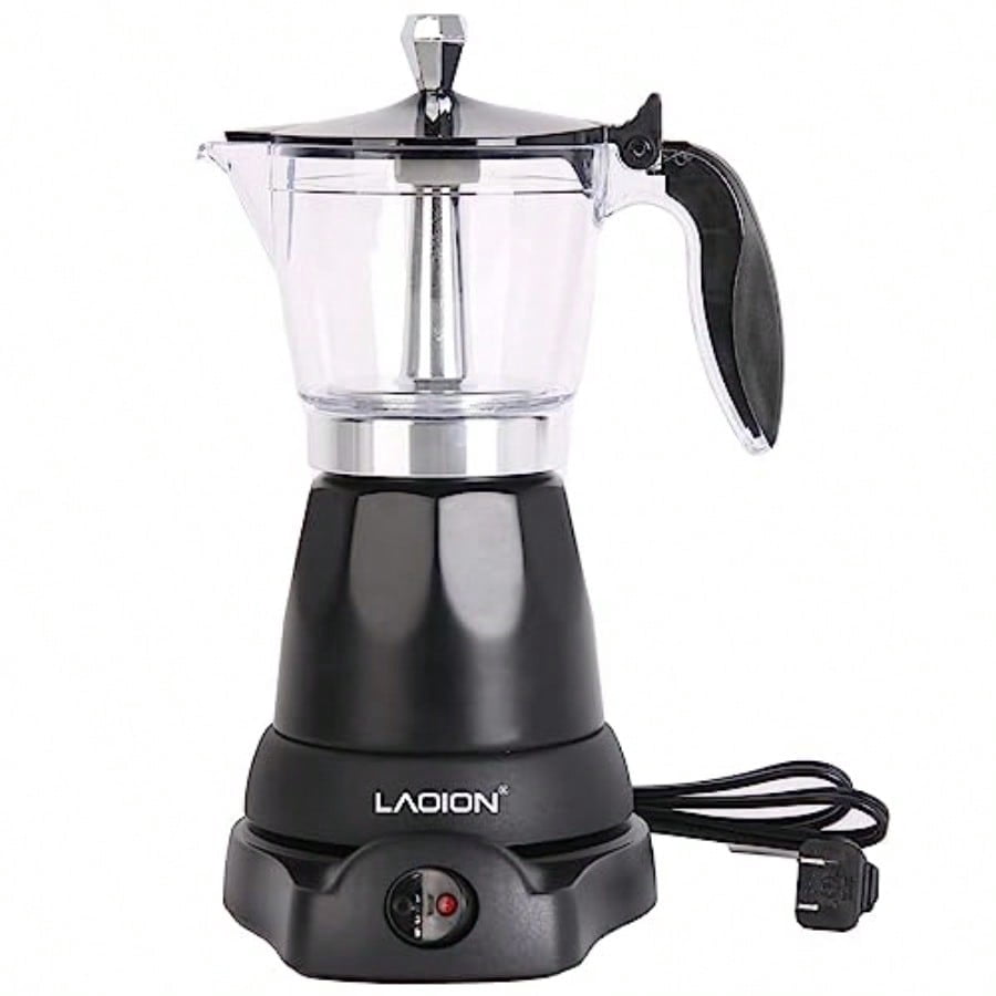Cuban Coffee Maker 6 or 3cup Electric Espresso Coffee Maker Portable Cafeteras Electricas Modernas Electric Moka Pot with Detachable Base and Overheat Protection Coffee Gift for Home Travel