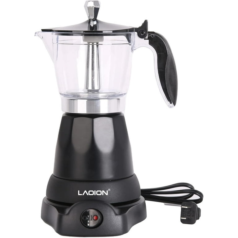 Cuban Coffee Maker 6 Cup Electric Espresso Coffee Maker 300ml Portable Cafeteras Electricas Modernas Electric Moka Pot with Detachable Base Overheat Protection Coffee Gift for Home Travel Walmart