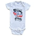 thumbnail image 1 of Cuban Costa Rican Heart Flags Cuba Costa Rica Baby Bodysuit, 3-6 months white, 1 of 4