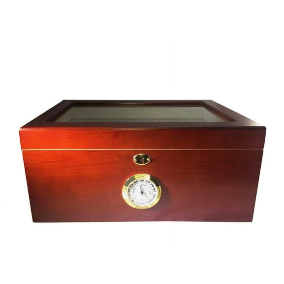 Cuban Crafters Presidente Glass Top Humidors Display Humidor for 100 Cigars