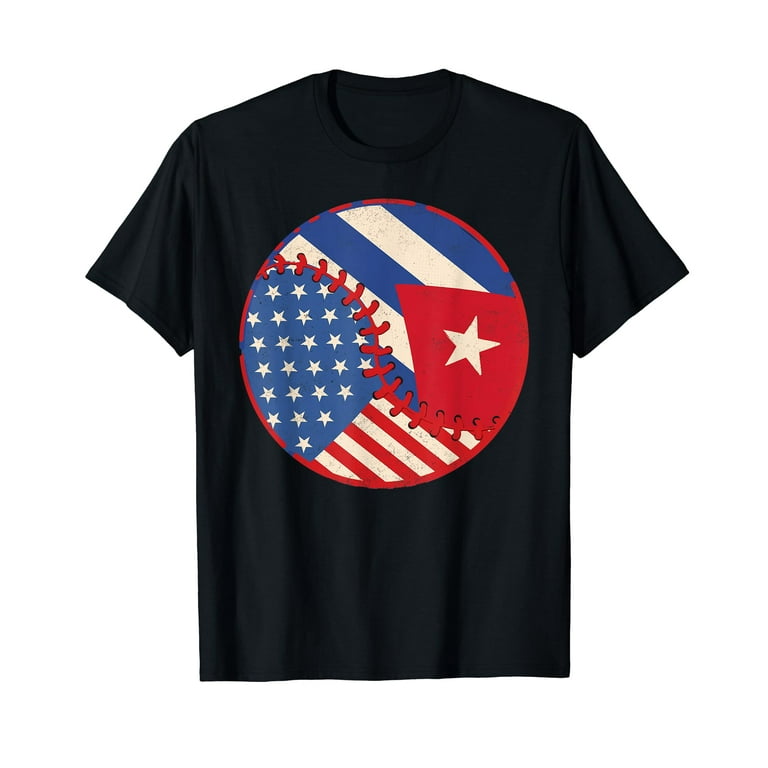 Cuba Baseball, Cuban Flag T-Shirt Cuba Baseball, Cuban Flag T-Shirt
