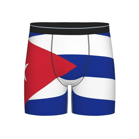 Cuban Flag Boxer Briefs Novelty Underwear With Fly Underwear For Men