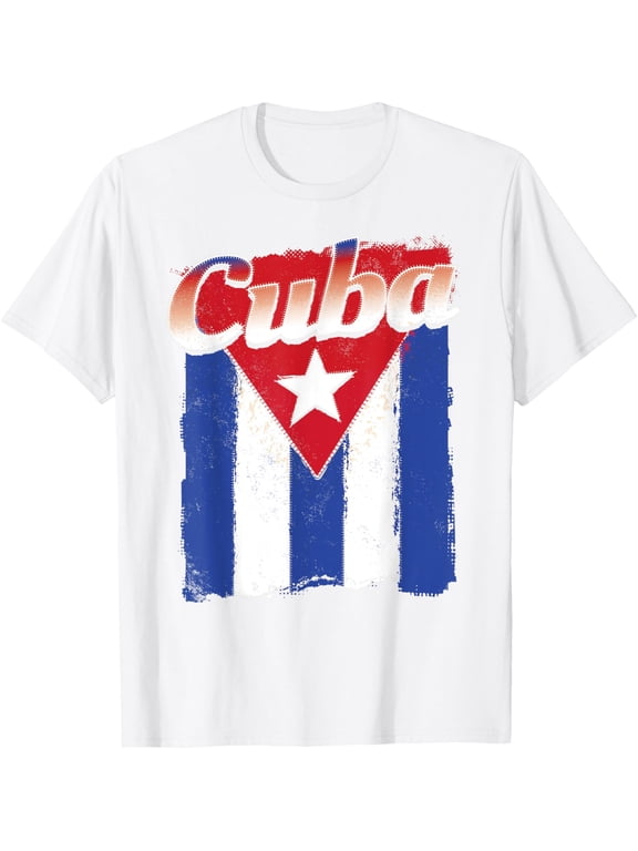 Cuban Flag Cuba Hispanic Heritage Month Patriotic Graphic T-Shirt mens t shirt,white,women,funny,misfits,men,journey