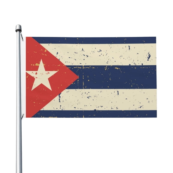 Cuban Flag Retro Print Flag 3x5 Ft Outdoor Garden Flag Double Sided Banner For Yard Lawn Porch Balcony Home Decorations