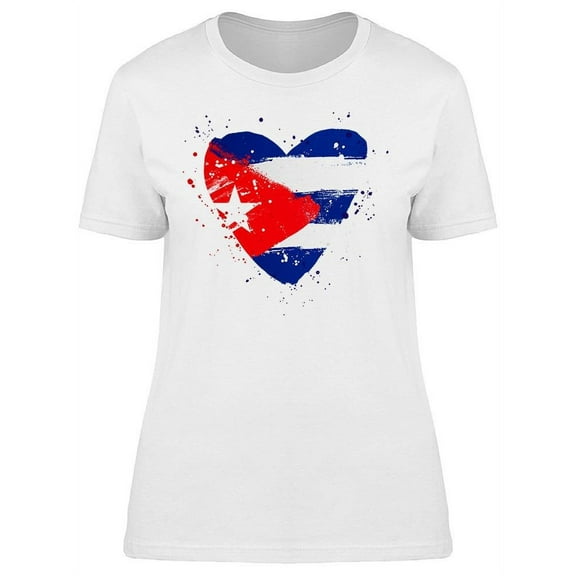Cuban Flag T-Shirt Women -Image by Shutterstock, Female Small