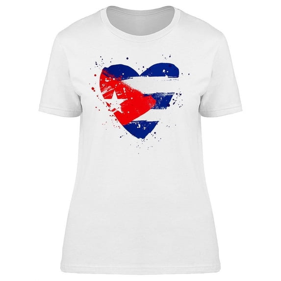 Cuban Flag T-Shirt Women -Image by Shutterstock, Female XX-Large