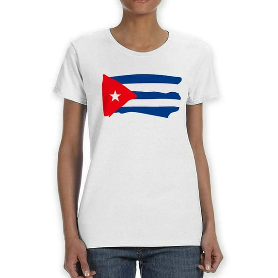 Cuban Flag T-Shirt Women -SPIdeals Designs, Female 3X-Large