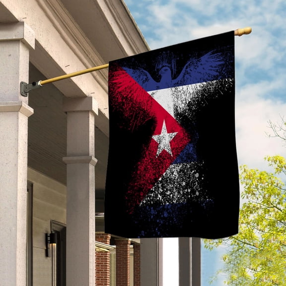 Cuban Flag With Eagle Painting - Proud Cuba House Flag (29.5x39.5) Double-Sided Decorative Polyester Indoor/Outdoor Flag