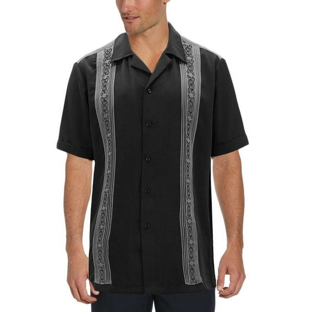 Cuban Guayabera Men's Dress Shirt Beach Wedding Short Sleeve Button-up ...