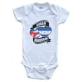 thumbnail image 1 of Cuban Honduran Hearts Cuba Honduras Flags Baby Bodysuit, 6-9 Months White, 1 of 4