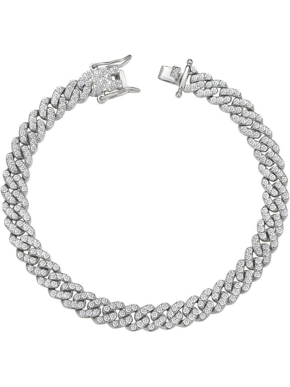Cuban Link Anklets for Women Plus Size Large Ankle Bracelets Gold Silver Rhinestone Diamond Bling Anklets Women 9 10 inch