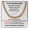 thumbnail image 1 of Cuban Link Chain Gift For Bonus Dad, Cuban Link Chain, Stainless Steel or Yellow Gold, Message Card & Gift Box, 1 of 5