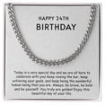 thumbnail image 1 of Cuban Link Chain - Happy 24th Birthday, 1 of 10