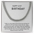thumbnail image 1 of Cuban Link Chain - Happy 61st Birthday, 1 of 10