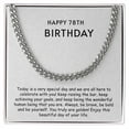 thumbnail image 1 of Cuban Link Chain - Happy 78th Birthday, 1 of 10