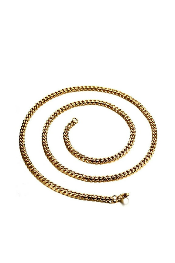 Cuban Link Chain Necklace Gold Stainless Steel Hip Hop Men Women Ginger Lyne Collection