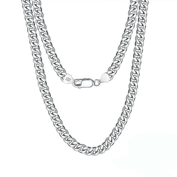 Cuban Link Chain Necklace for Men and Women 18 Italian Sterling Silver 3.6mm Ginger Lyne Collection