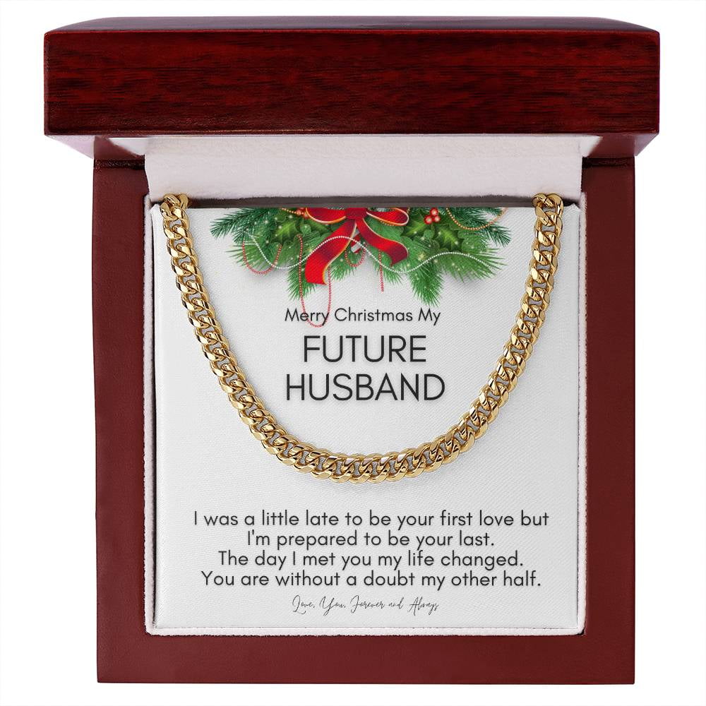 Chain Message Card Cuban Link Chain To Future Husband, Cuban Link Chain, Stainless Steel ...