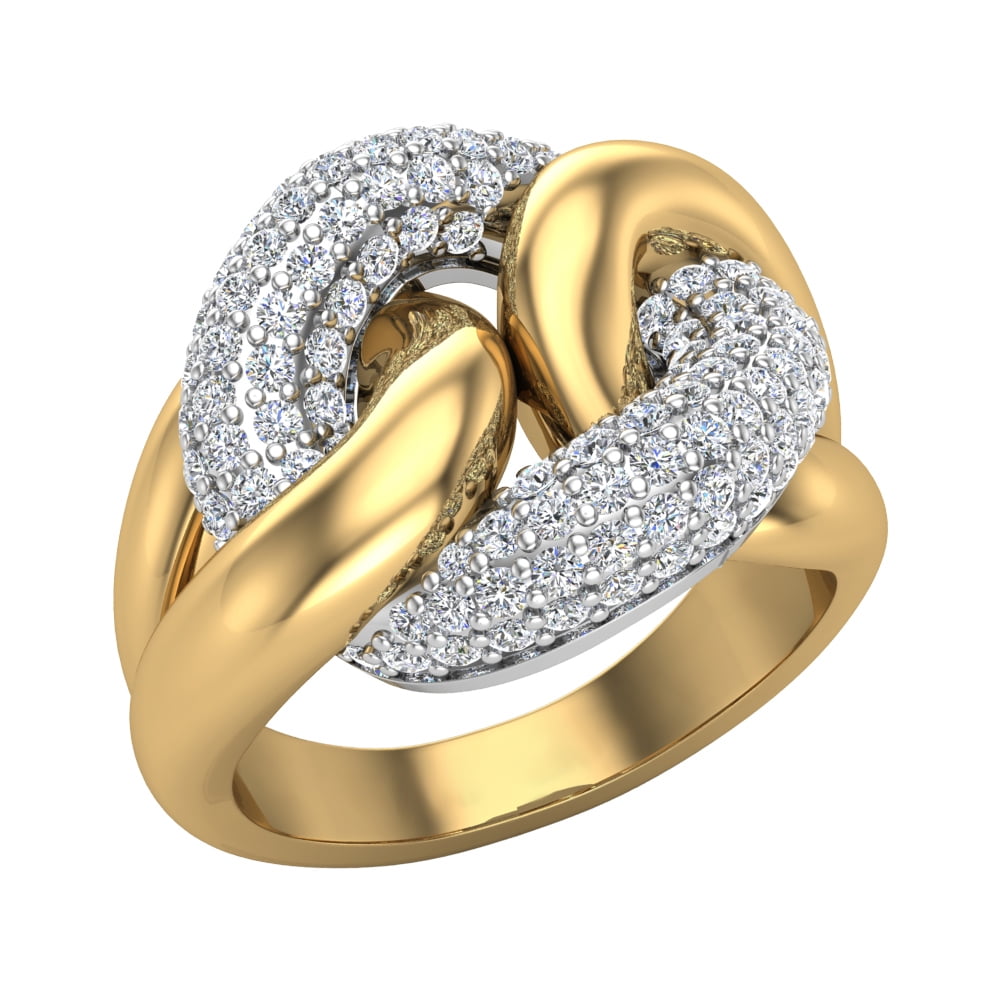 Gold Diamond Miami Cuban Ring | Lirys Jewelry – Liry's Jewelry