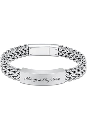 Cuban Link Cremation Urn Bracelet for Ashes Human / Pet Stainless Steel Cremation Bangle for Women Men Memorial Keepsake Cuff Bangle for Love Ones