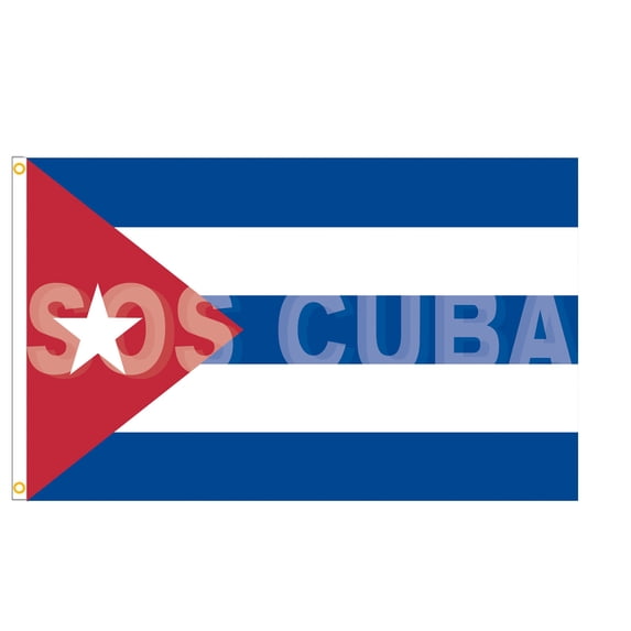 Cuban National Flag - 38X60 Inch (Approx 94X150Cm) Decorative Hanging Banner - For Hanging In Rooms Windows Gardens Parades Educational Institutions Home Office Party Events