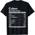 thumbnail image 1 of Cuban Nutrition Facts Funny Cuba Saying Cuban Roots T-ShirtMen and women, Black T-shirt, size: Extra large S-4XL, 1 of 4