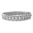 thumbnail image 1 of Cuban Rhodium CZ Micro Pave Bangle, 1 of 1
