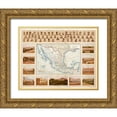 thumbnail image 1 of Cubas, Antonio Garcia 14x12 Gold Ornate Wood Framed with Double Matting Museum Art Print Titled - Carta Politica, 1885, 1 of 4