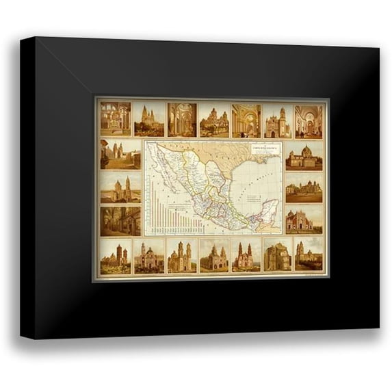 Cubas, Antonio Garcia 18x15 Black Modern Framed Museum Art Print Titled - Carta Eclesiastica, 1885