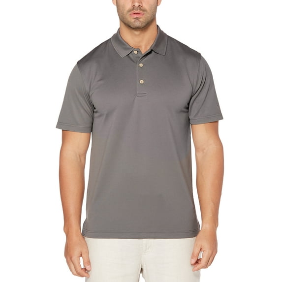 Cubavera Men's Essential Textured Performance Polo Shirt, Sleet, Medium
