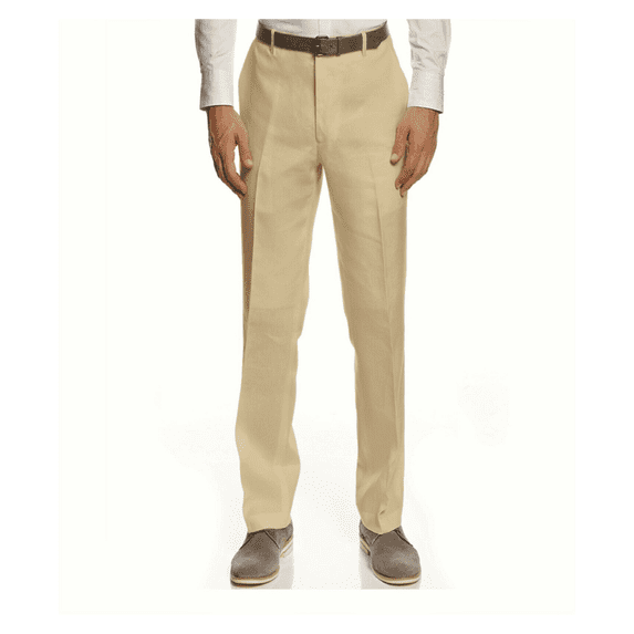 Cubavera, Men's Linen Casual Pant, Wheat/Beige, Size 30x35