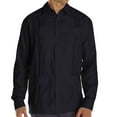 thumbnail image 1 of Cubavera Men's Long Sleeve 100% Linen Guayabera SIZE:L COLOR:BK, 1 of 1