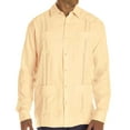 thumbnail image 1 of Cubavera Men's Long Sleeve 100% Linen Guayabera SIZE:S COLOR:BN, 1 of 1