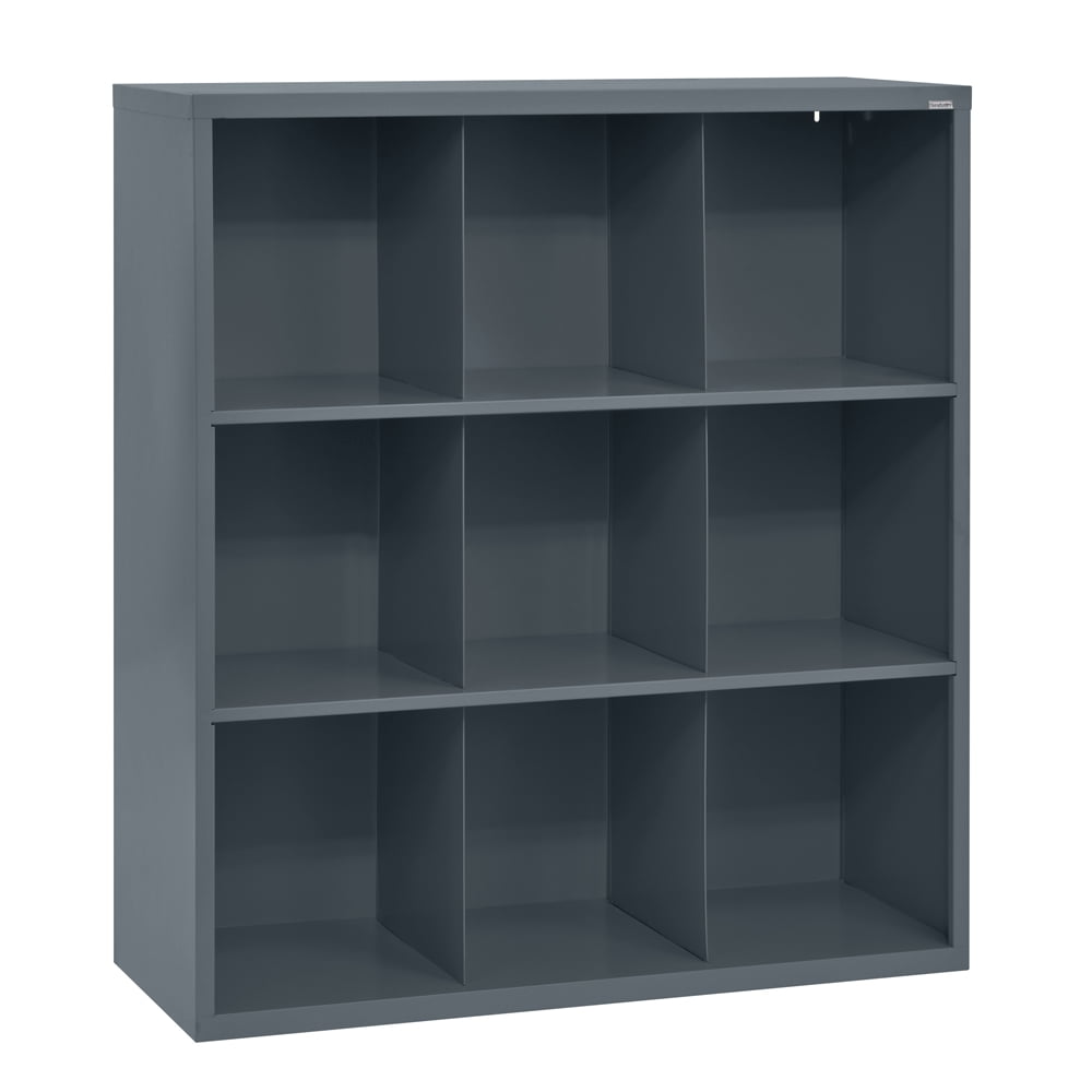 Cubby 46 in. x 52 in. Charcoal 9-Cube Organizer