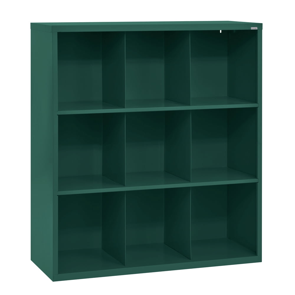 Cubby 46 in. x 52 in. Forest Green 9-Cube Organizer