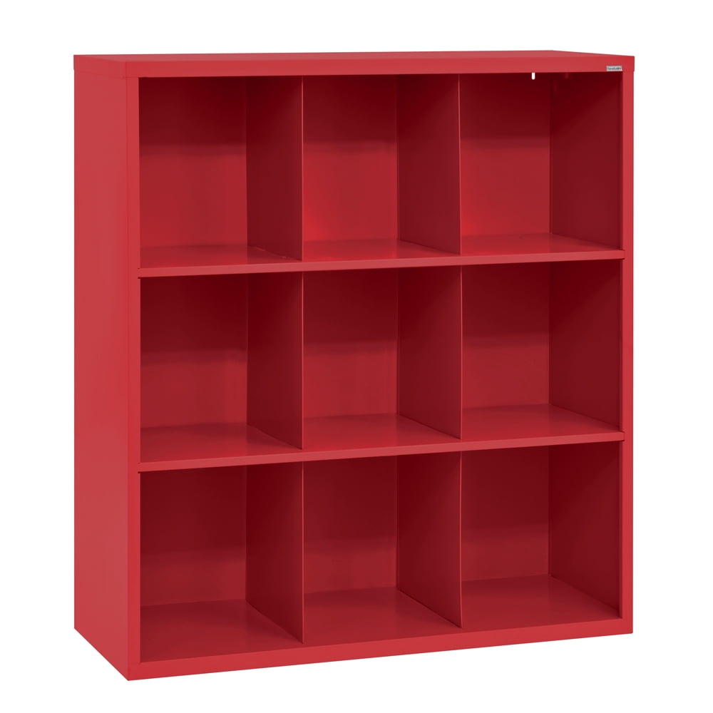 Cubby 46 in. x 52 in. Red 9-Cube Organizer