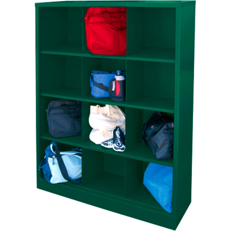 Cubby 66 in. Height All Steel Storage Organizer in Forest Green