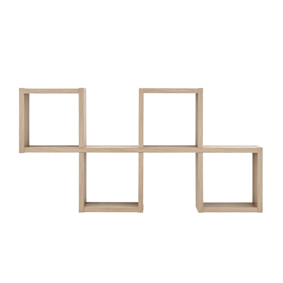 Cubby Chessboard Wall Shelf – Horizontal or Vertical - Chestnut