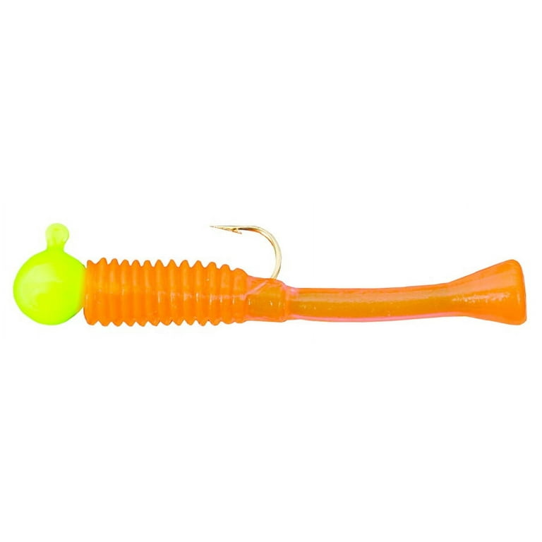 Cubby Mini-Mite Freshwater Fishing Jig, Green Chartreuse/Orange, 1.5,  5-pack
