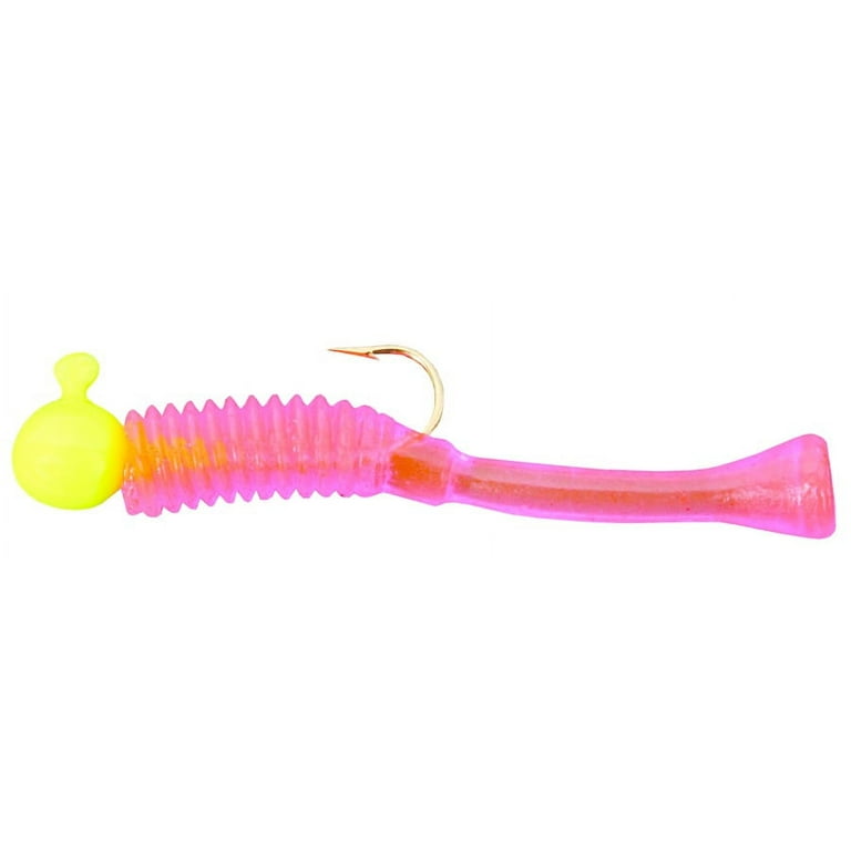 Cubby Mini-Mite Freshwater Fishing Jig, Yellow Chartreuse/Pink, 1.5, 5-pack