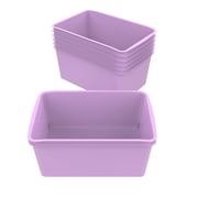 Pen+Gear Cubby Bin, 12.27 x 7.96 x 5.12 in, Lavender Sunrise, 8-Pack
