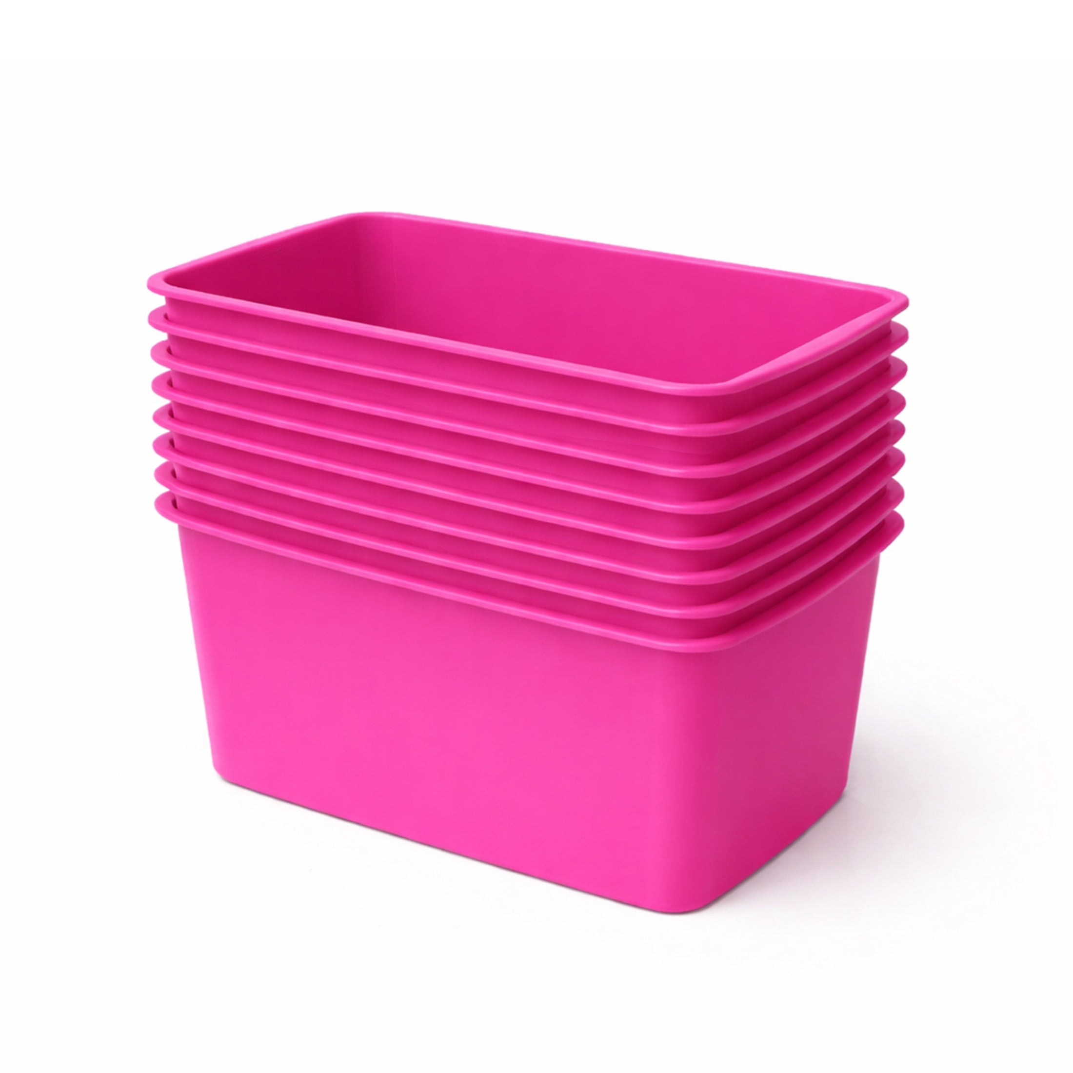 Pen+Gear Cubby Bin, 12.27 x 7.96 x 5.12 in, Tropical Blossom, 8-Pack