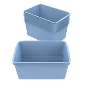 Pen+Gear Cubby Bin, 12.27 x 7.96 x 5.12 in, Victory Blue, 8-Pack