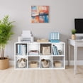 thumbnail image 1 of Cube Bookshelf White, 8 Cube Storage Organizer Bookcase, Display Bookcase, TV Stand, for Living Room, Home Office, Bedroom, 1 of 10
