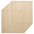 thumbnail image 1 of Cube Box Outline Wood Shape Unfinished Piece Cutout Craft DIY Projects - 6.25 Inch Size - 1/8 Inch Thick, 1 of 7
