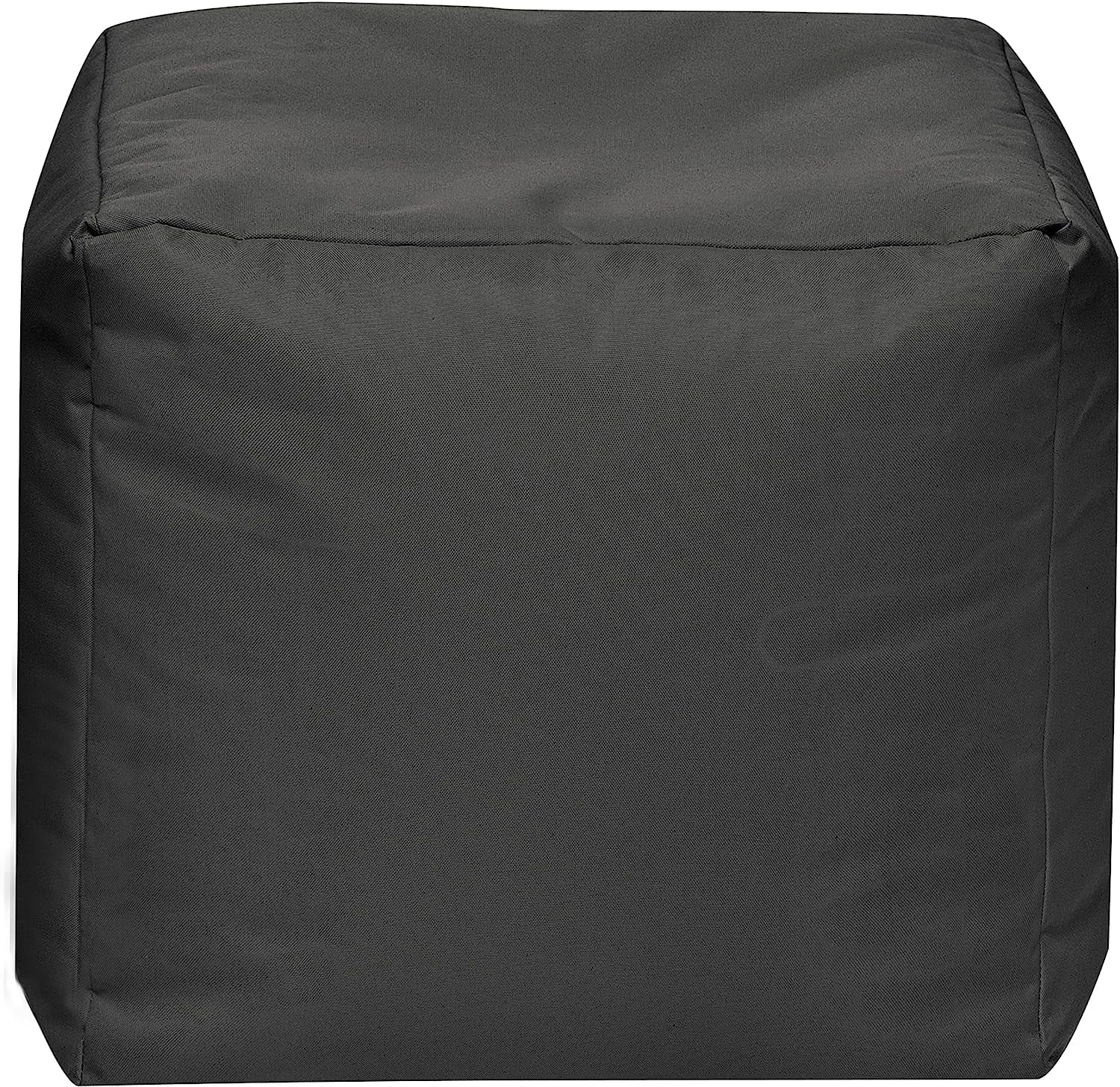 Cube Brava Pouf Ottoman Foot Rest - Gray - Modern Square Bean Bag Chair ...