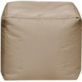 thumbnail image 1 of Cube Brava Pouf Ottoman Foot Rest - Khaki - Modern Square Bean Bag Chair with Water Repellent Fabric - Floor Pouf for Living Room, Bedroom or Patio - Foot Rest for Indoor and Outdoor, 1 of 14